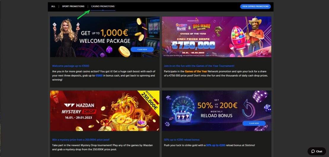 Slotimo Online Casino Kampagner
