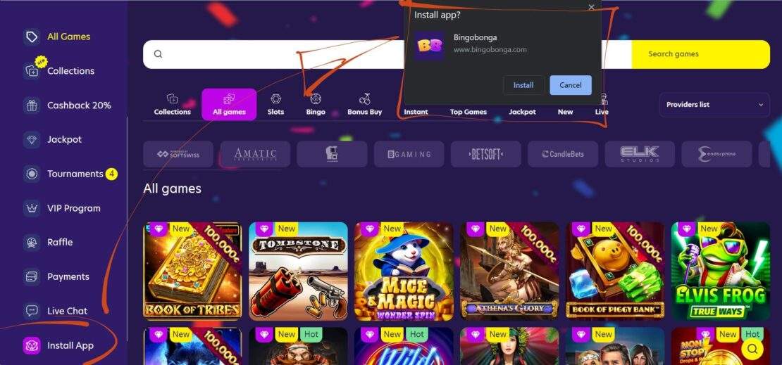 bingobonga udenlandsk casino app
